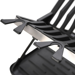 Estia Πιατοθηκη Αναδιπλουμενη Ανοξειδωτη 2 Επιπεδων 48x35.4x27.2cm Μαυρη