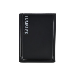 Estia Ποτηρακι Μπανιου Cage Κεραμικο Μαυρο με Μεταλλικο Πλαισιο