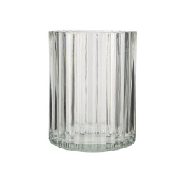 Estia Ποτηρακι Μπανιου Alivio Γυαλινο Αναγλυφο 7.8x10cm Διαφανο