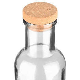 Estia Μπουκαλι Γυαλινο 1000ml με Καπακι Φελλου Διαφανο