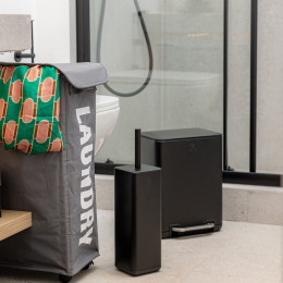 Estia Πιγκαλ Cubic Μεταλλικο με Πλαστικο Δοχειο 25cm Μαυρο