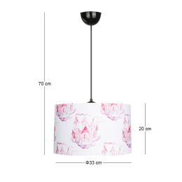 Φωτιστικό Οροφής Tale Megapap e27 Ύφασμα pvc Μονόφωτο Πολύχρωμο Ø33x70εκ.