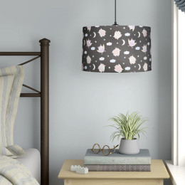 Φωτιστικό Οροφής Tale Megapap e27 Ύφασμα pvc Μονόφωτο Πολύχρωμο Ø33x70εκ.