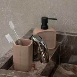 Estia Ποτηρακι Μπανιου Text Ρητινης Μπεζ