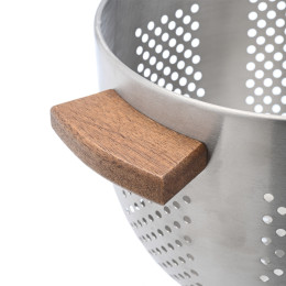 Estia Σουρωτηρι Allure Ζυμαρικων Ανοξειδωτο 22cm με Ξυλινες Λαβες