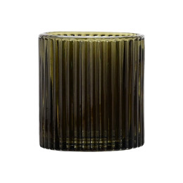 Estia Ποτηρακι Μπανιου Olive Series Γυαλινο 7.5x7.5x9.7cm Λαδι