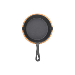 Estia Τηγανι Σερβιρισματος Iron Mantemenio 10cm με Βαση Bamboo