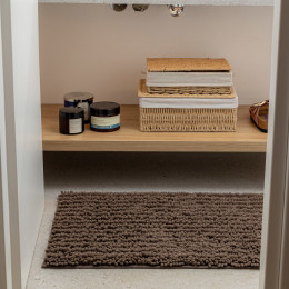 Estia Ταπετο Μπανιου Shaggy 80x50cm Πολυεστερα Καφε