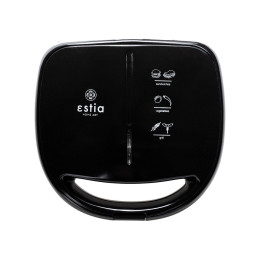 Estia Τοστιερα Black & Inox 2 Θεσεων 850w με Αποσπωμενες Αντικολλητικες Πλακες