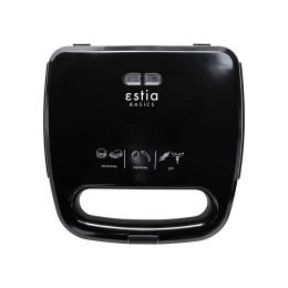 Estia Τοστιερα Black Plus 2 Θεσεων 750w Μαυρη