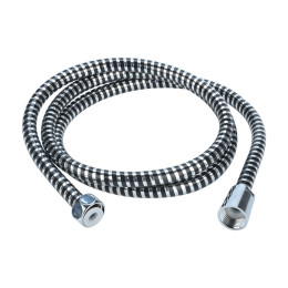 Estia Σπιραλ Ντους Ασημι-Μαυρο 1.5m