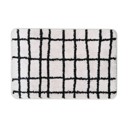 Estia Ταπετο Μπανιου Cage 40x60cm 100% Μικροϊνες Γκρι-Μαυρο