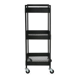 Estia Τρολεϊ Αποθηκευσης Modus Μεταλλικο με 3 Ραφια Μαυρο