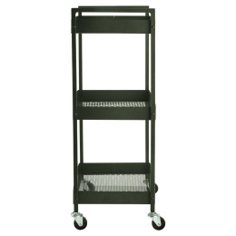 Estia  Τρολεϊ Αποθηκευσης Modus Μεταλλικο με 3 Ραφια Olive