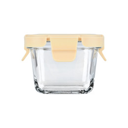 Estia Φαγητοδοχειο Click&seal Γυαλινο 160ml 9.2x9.2x6.3cm με Καπακι Πλαστικο Ivory
