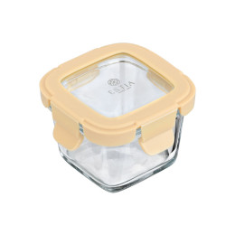 Estia Φαγητοδοχειο Click&seal Γυαλινο 160ml 9.2x9.2x6.3cm με Καπακι Πλαστικο Ivory