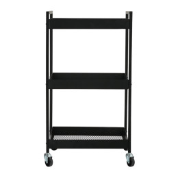 Estia Τρολεϊ Αποθηκευσης Modus Μεταλλικο με 3 Ραφια Μαυρο