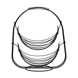 Φρουτιερα 2 Θεσεων Metal Black Μεταλλικη 37χ20x42cm Μαυρη