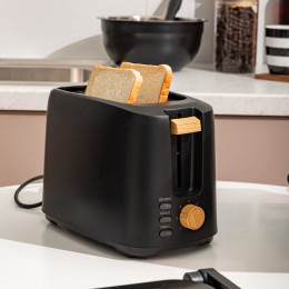 Estia Φρυγανιερα oak 2 Θεσεων 700w με 7 Επιπεδα Ψησιματος Μαυρη