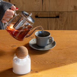 Estia Τσaγιερα Γυαλινη 1000ml με Ανοξειδωτο Φιλτρο