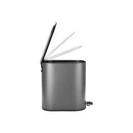 Estia Χαρτοδοχειο Μπανιου Slim Soft Close 5lt ματ Γκρι