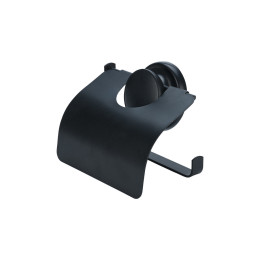 Estia Χαρτοθηκη Μεταλλικη με Βεντουζα Μαυρη