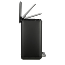 Estia Χαρτοδοχειο Μπανιου Cubic Soft Close 6lt Μαυρο