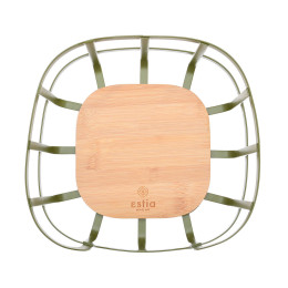 Estia Φρουτιερα Bamboo Essentials Μεταλλικη 24x24x12.7cm Λαδι