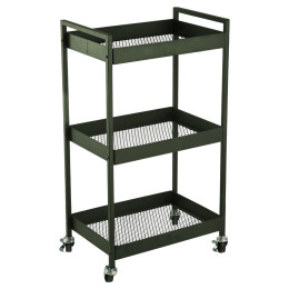 Estia  Τρολεϊ Αποθηκευσης Modus Μεταλλικο με 3 Ραφια Olive