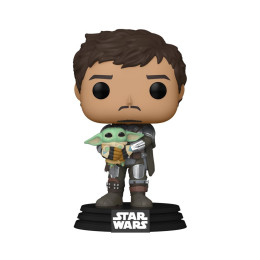 Funko Pop! Disney Star Wars: the Mandalorian - the Mandalorian With Grogu #461 Bobble-Head Vinyl Figure