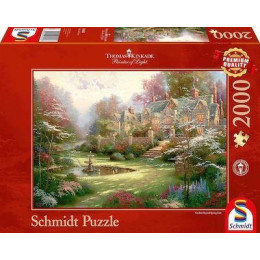 Puzzle Kinkade 2d 2000 Κομματια Βιλα Στην Εξοχη