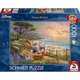 Puzzle Thomas Kinkade, Disney, Donald and Daisy on the Beach 2d 1000 Κομματια