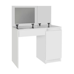 Τουαλέτα με Καθρέπτη Huma Megapap Χρώμα Λευκό 90x45x118,2εκ.