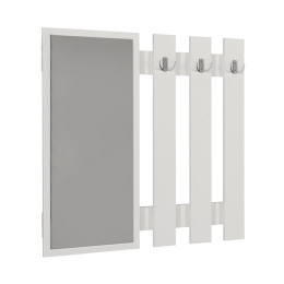 Κρεμάστρα Τοίχου με Καθρέπτη Folin Megapap Χρώμα Λευκό 90x4x90εκ.