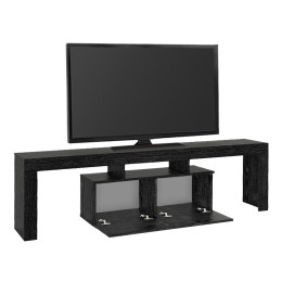 Έπιπλο Τηλεόρασης Woodra Megapap Χρώμα Sencron Black 180x31,3x50,2εκ.