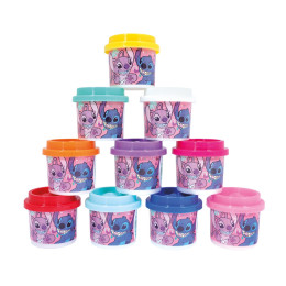 AS Πλαστελίνη Disney Stitch Σακουλάκι Με 10 Βαζάκια Και Καπάκια Καλουπάκια 280gr Για 3+ Χρονών