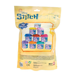 AS Πλαστελίνη Disney Stitch Σακουλάκι Με 10 Βαζάκια Και Καπάκια Καλουπάκια 280gr Για 3+ Χρονών