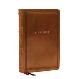 Nkjv Large Print Reference Bible, Brown Leathersoft, red Letter, Comfort Print (Sovereign Collection)