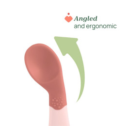 Chicco Κουτάλι Σιλικόνης Αρχής Για 8+ Μηνών Natural Βεραμάν