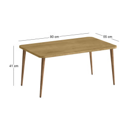 Τραπεζάκι Σαλονιού Plane Megapap Χρώμα Sapphire oak 90x55x41εκ.