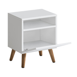 Κομοδίνο Sole Megapap Χρώμα Λευκό 40x30x47,6εκ.