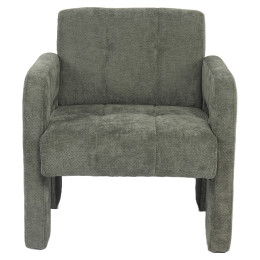 Πολυθρόνα ArteLibre VELORA Πράσινο Ύφασμα/Ξύλο 75x68x69cm