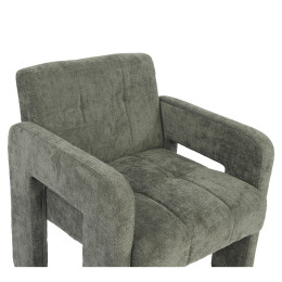 Πολυθρόνα ArteLibre VELORA Πράσινο Ύφασμα/Ξύλο 75x68x69cm