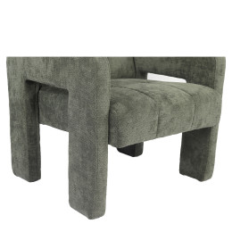 Πολυθρόνα ArteLibre VELORA Πράσινο Ύφασμα/Ξύλο 75x68x69cm