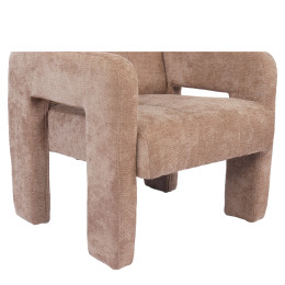 Πολυθρόνα ArteLibre VELORA Μπεζ Ύφασμα/Ξύλο 75x68x69cm