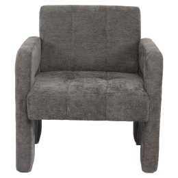 Πολυθρόνα ArteLibre VELORA Γκρι Ανοιχτό Ύφασμα/Ξύλο 75x68x69cm