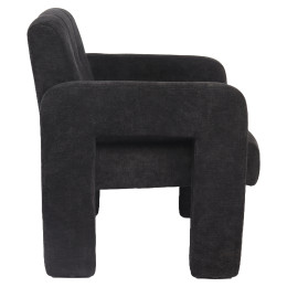 Πολυθρόνα ArteLibre VELORA Γκρι Σκούρο Ύφασμα/Ξύλο 75x68x69cm