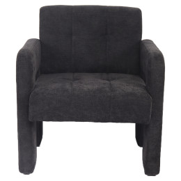 Πολυθρόνα ArteLibre VELORA Γκρι Σκούρο Ύφασμα/Ξύλο 75x68x69cm