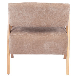 Πολυθρόνα ArteLibre BARTON Καφέ Ύφασμα/Ξύλο 74x67x66cm