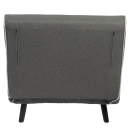 Κρεβάτι Ράντζο ArteLibre CALISTA Γκρι/Γκρι Ανοιχτό Ύφασμα/Ξύλο/Μέταλλο 78x200x28cm